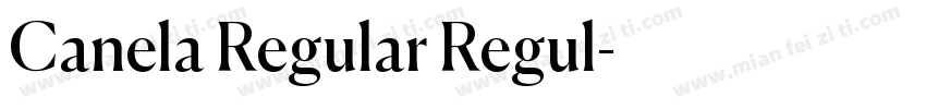 Canela Regular Regul字体转换